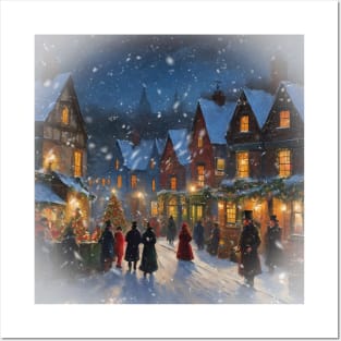 Dickensian Christmas Scene Posters and Art